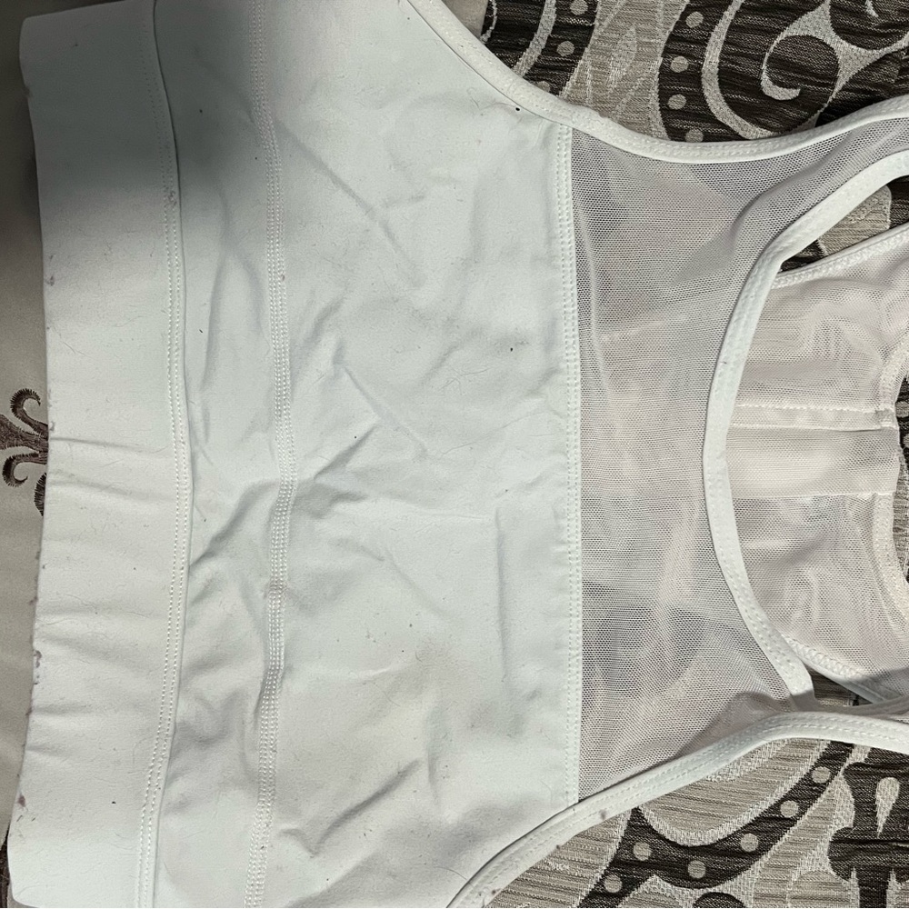 Zyia white sports bra/ workout top